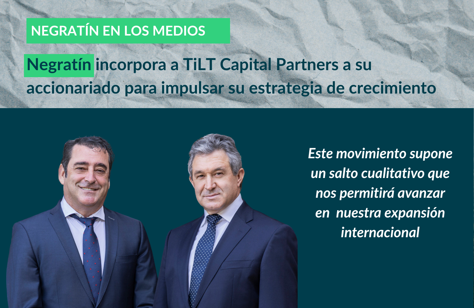 Acuerdo Negratín - Tilt Capital Partners